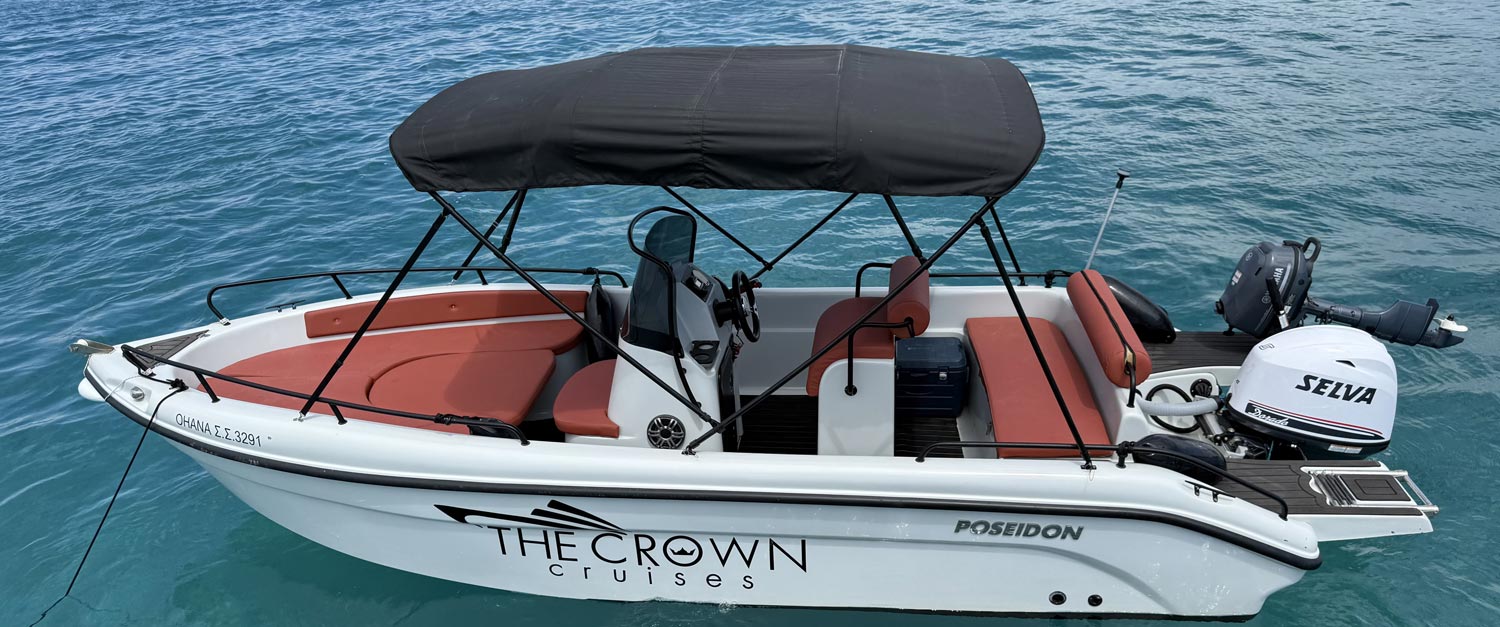 Self drive boat rental Tsilivi Zakynthos